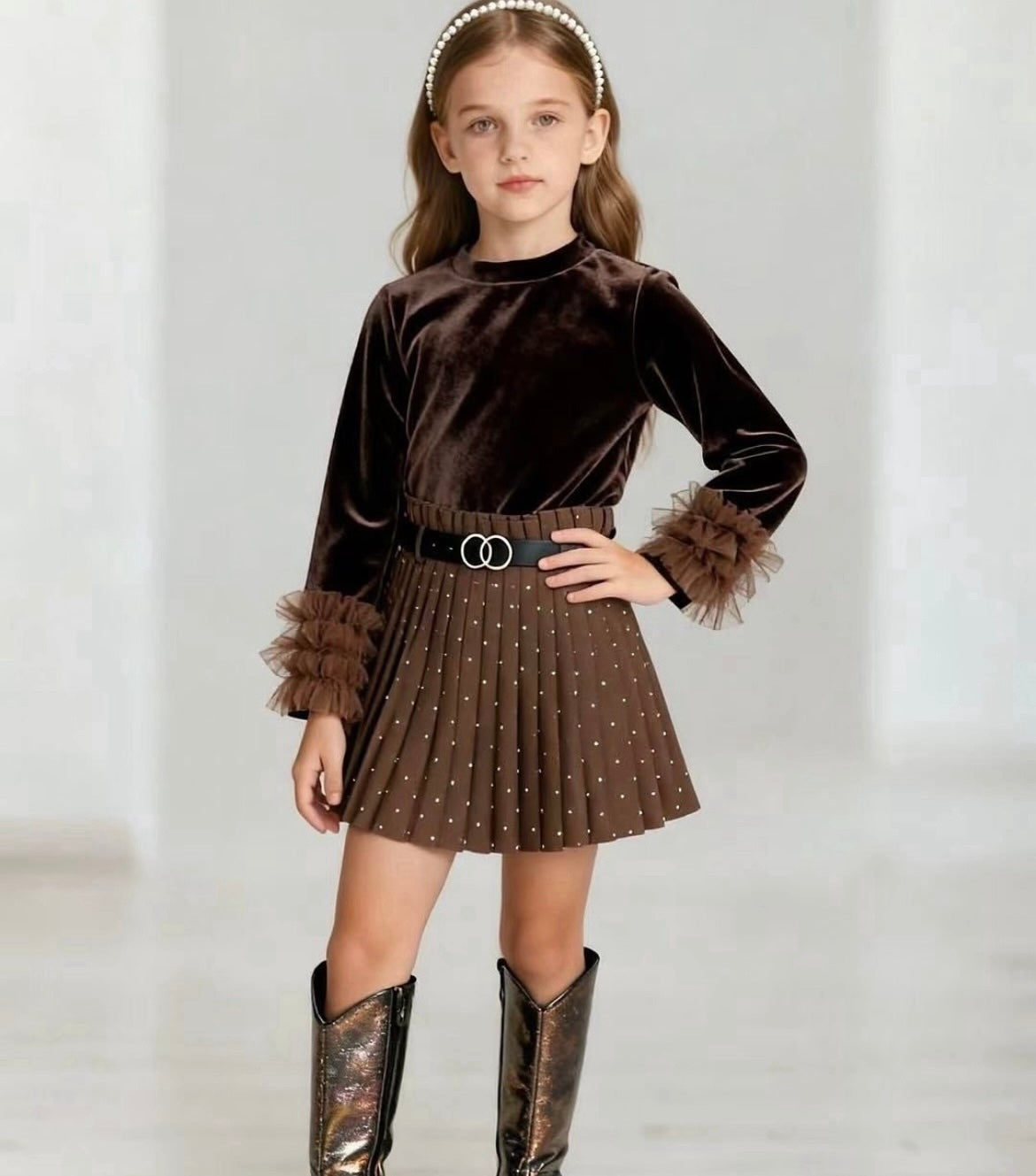 Top, Skirt & Belt Set