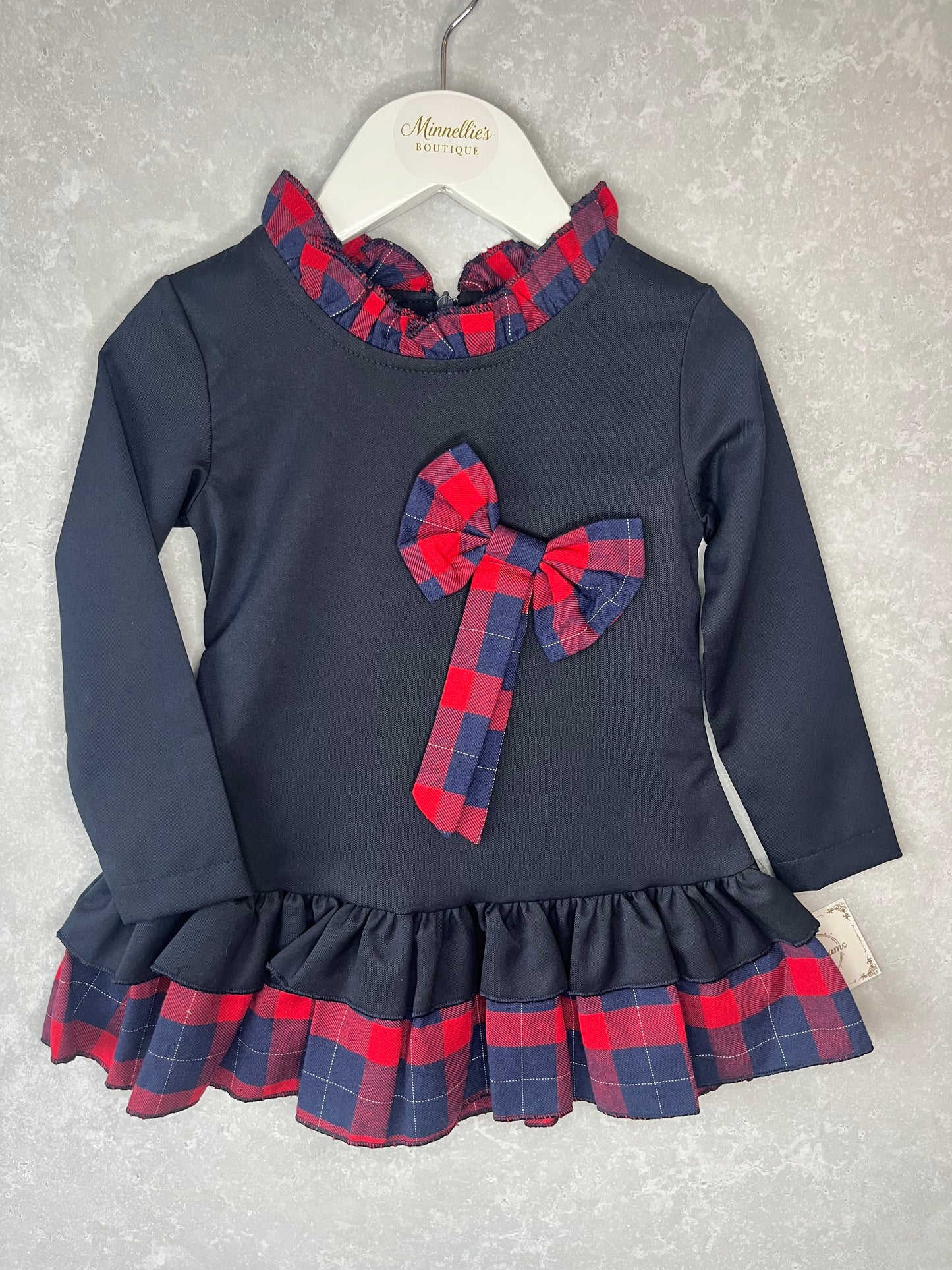 Navy Tartan Dress