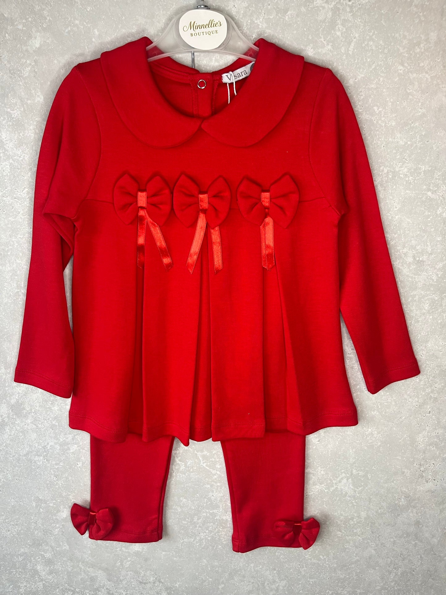 Red Bow Two Piece Set