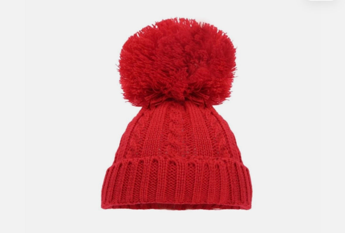 Red Pom Hat