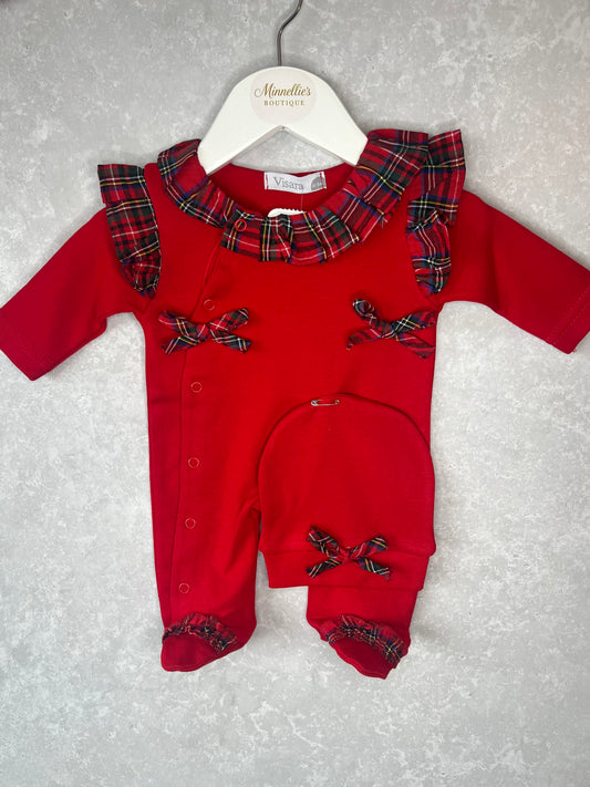Tartan Sleepsuit & Hat
