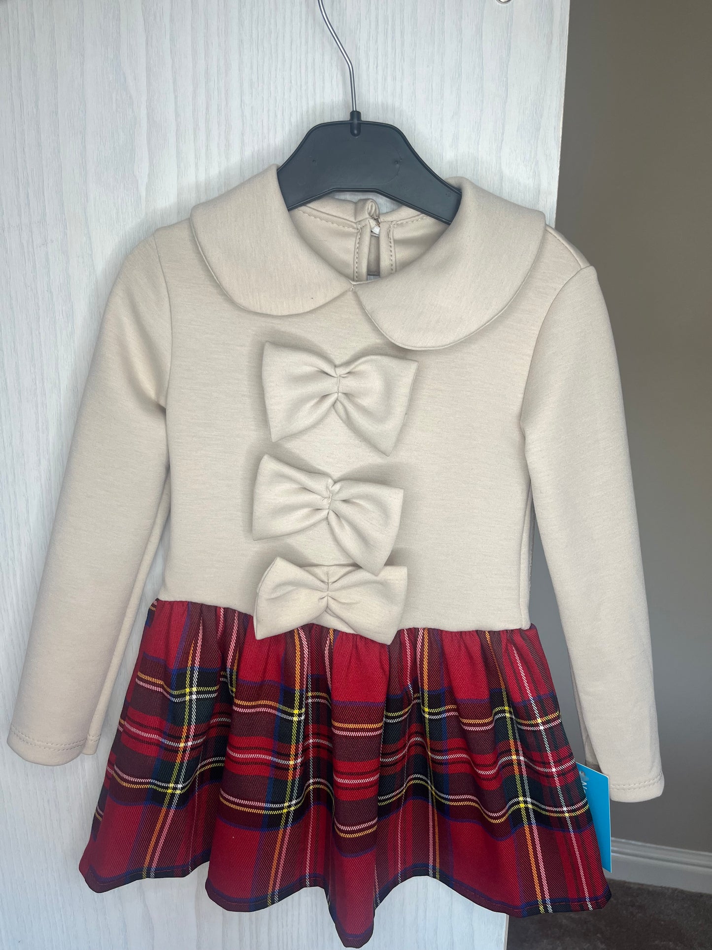 Triple Bow Tartan Dress