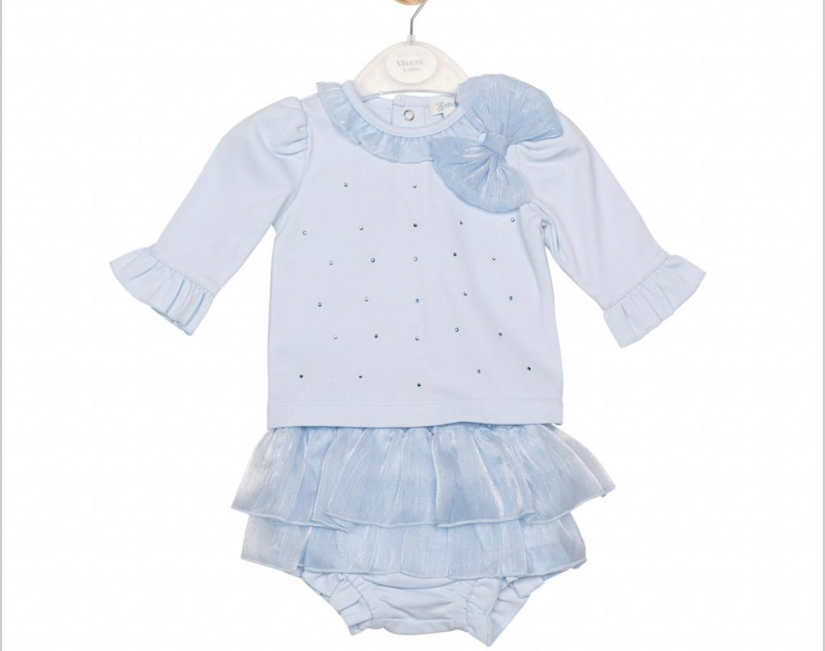 Mintini Organza Bow & Jam Pants Set