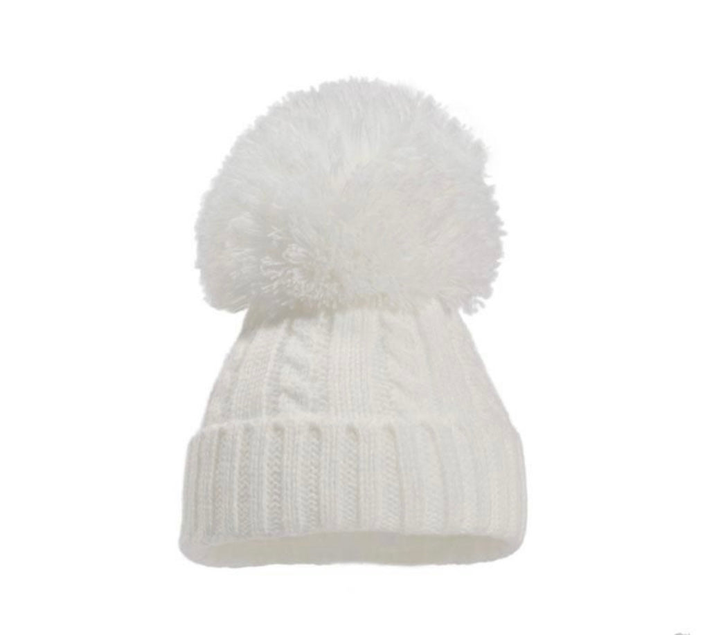 White Pom Hat