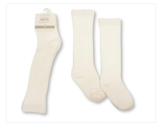 Boys White Knee High Socks